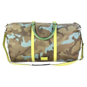 Valentino Duffle ( Ultra Rare ) Neon Camouflage 8vadg6717 Brown Weekend/Travel Bag