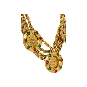 1970s Chanel Gripoix Rare Coin Necklace