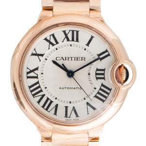 Cartier Ballon Bleu W69004Z2 18K Rose Gold 36.2mm Unisex Watch