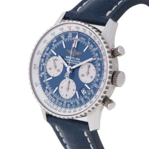 Breitling Navitimer A23322 Stainless Steel Chronograph Blue Dial 43.5mm Watch