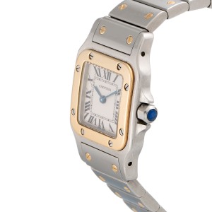 Cartier Santos 1567 Two Tone 18K Yellow Gold and Stainless Steel 26mm Womens Watch