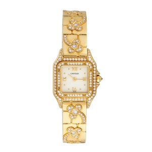 Cartier Panthere 18k Yellow Gold Diamond Ladies Watch