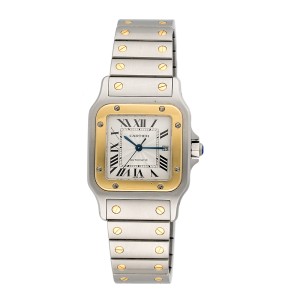 cartier two tone watch ladies
