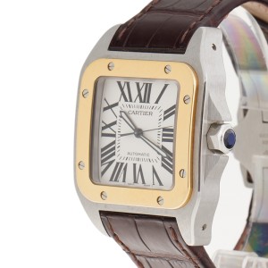 Cartier Santos 2656 Stainless Steel and 18K Yellow Gold 38mm Watch