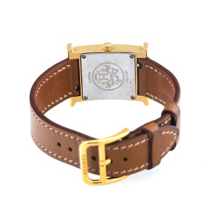 Hermes H Watch HH1.201 Gold Plated Quartz 24.5mm Womens Watch