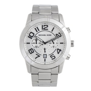 Michael Kors Mercer MK8290 Chronograph Stainless Steel Silver Dial 45mm Watch