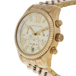 Michael Kors Lexington MK556 Gold PVD Stainless Steel Chronograph Champagne Dial 38mm Watch