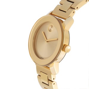 Movado Bold 3600104 Yellow Gold Ion Plated Stainless Steel Quartz 36mm Womens Watch