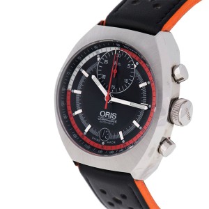 Oris Chronoris Cal 672 Stainless Steel Black Automatic Date 40mm Watch 