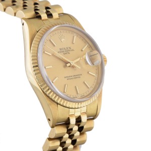 Rolex Date 15037 18k Yellow Gold 34mm Watch
