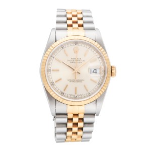 Rolex Datejust 16233 Two Tone 18K Yellow Gold/Stainless Steel 36mm Unisex Watch