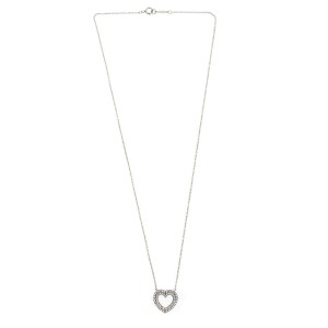 Tiffany & Co. Platinum and Diamond Heart Necklace