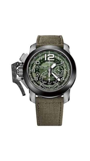 Graham Chronofighter Steel And Target 2CCAC.G03A.T31S 47mm Mens Watch