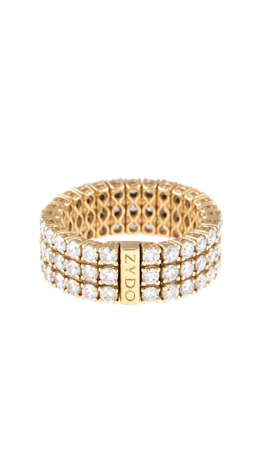 Stretch Collection 18K Yellow Gold Diamonds Ring