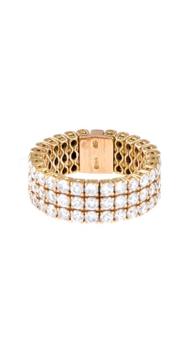 Stretch Collection 18K Rose Gold Diamonds Ring