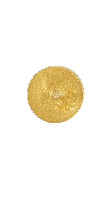Yossi Harari Jewelry Roxanne 24k Gold Large Cultured Pearl Stud Earrings