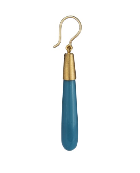 Yossi Harari Jewelry Roxanne 24k Gold Turquoise Jane Earrings