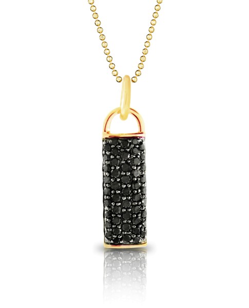 Yellow Gold Contrast Drop Necklace