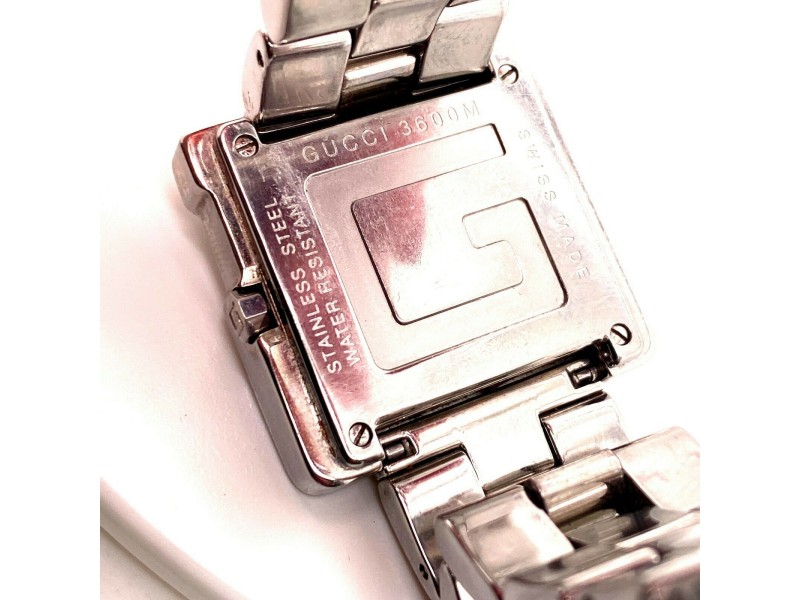 ga sightseeing wekelijks Ontdek Gucci 3600M G Diamond Bezel Stainless Steel Mens Watch | Gucci | Buy at  TrueFacet