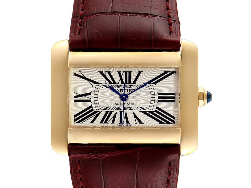 cartier tank silver and gold