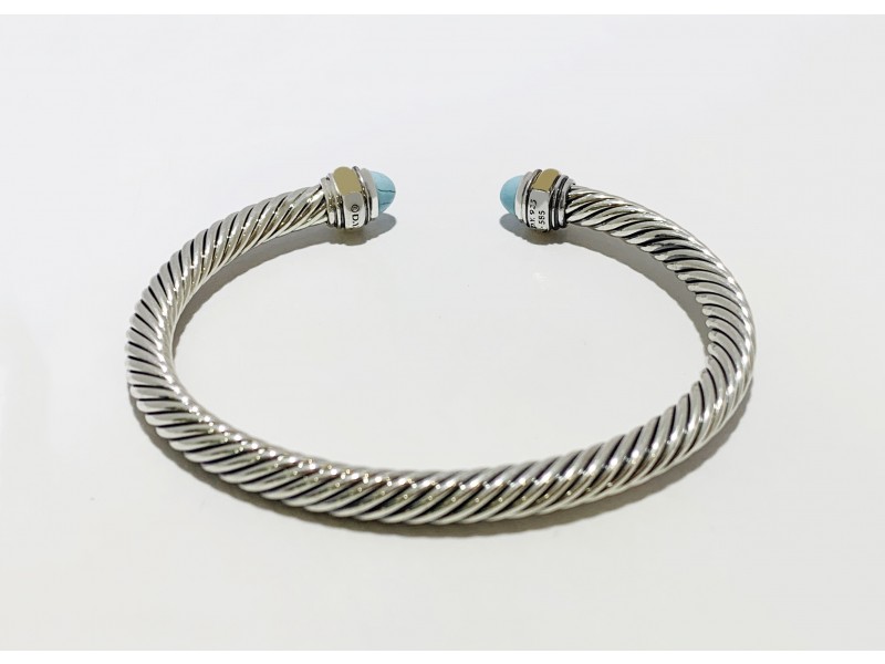 David Yurman Classic Cable Bracelet With Turquoise And 14K Gold | | Buy ...
