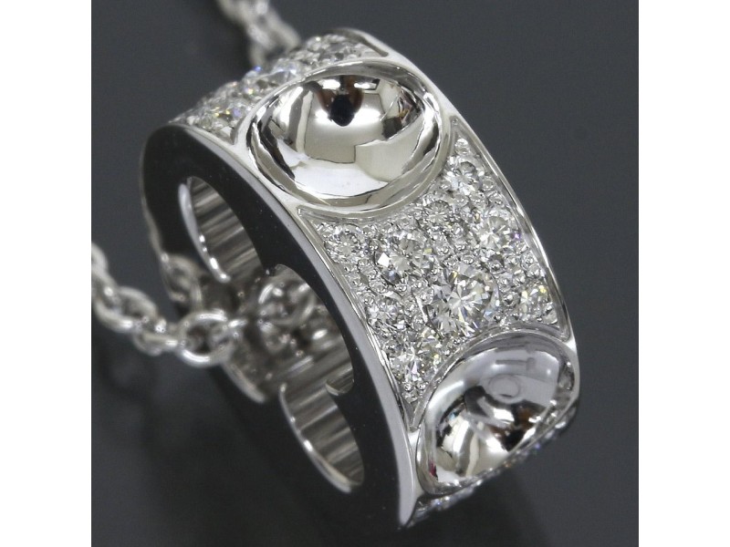 Louis Vuitton 18K White Gold Pave Diamond Empreinte Pendant Necklace | Louis Vuitton | Buy at ...