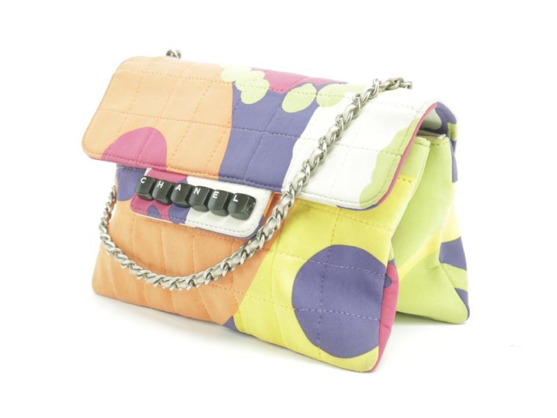 Chanel Clutch Limited Art Deco Keyboard Chain Flap 20ck0109 Multicolor  Canvas Shoulder Bag, Chanel