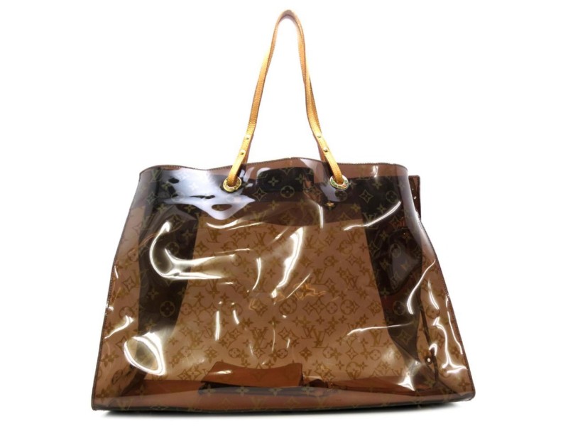 Louis Vuitton Clear Monogram Ambre Sac Cabas Cruise GM Tote Bag with Pouch  240752