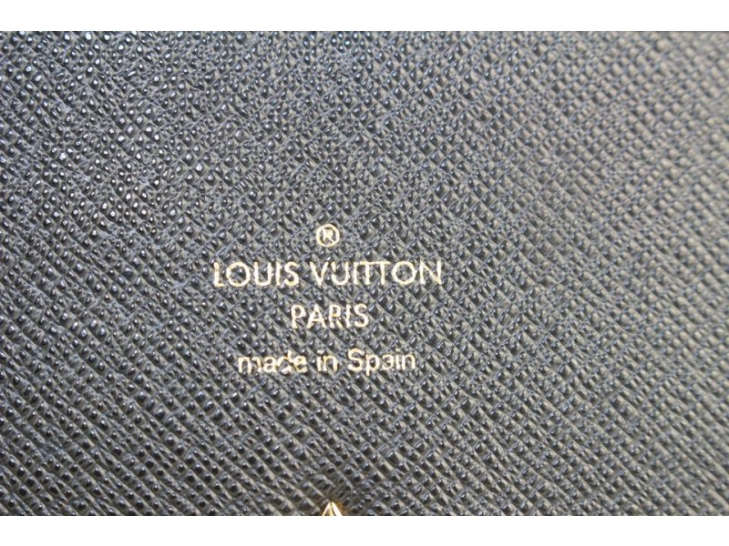 LOUIS VUITTON Monogram Monogram Kimono Wallet Black 126985