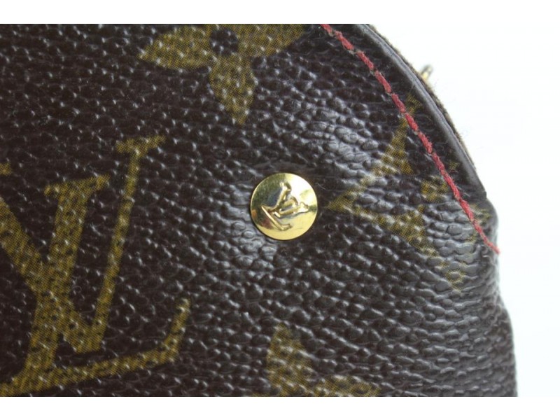 Louis Vuitton Monogram Cherries Round Coin Pouch Change Keychain Purse  293lvs513