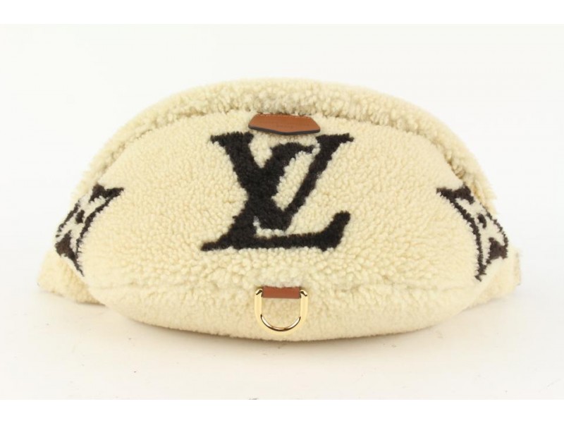Original Louis Vuitton Bumbag Monogram Teddy Fleece Beige JuggleBee