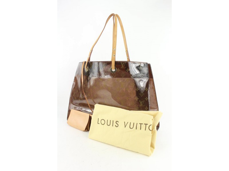 Louis Vuitton Clear Monogram Ambre Sac Cabas Cruise GM Tote Bag with Pouch  240752