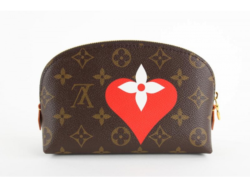 Louis Vuitton Game On Monogram Heart Cosmetic Pouch Make Up