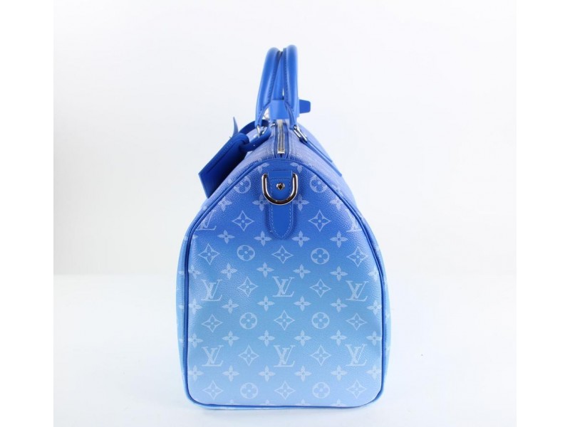 Louis Vuitton Blue Cloud Monogram Keepall 50 – Savonches