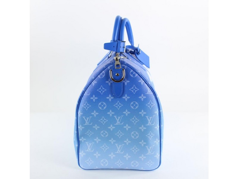 Louis Vuitton Keepall Bandouliere Bag Limited Edition Monogram Clouds 50  Blue 1763241
