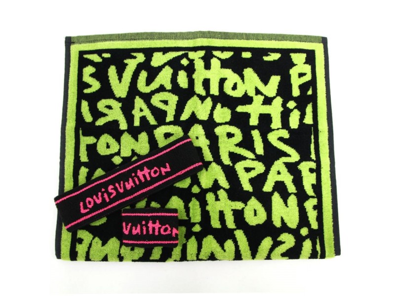 x Stephen Sprouse pre-owned Graffiti-print towel