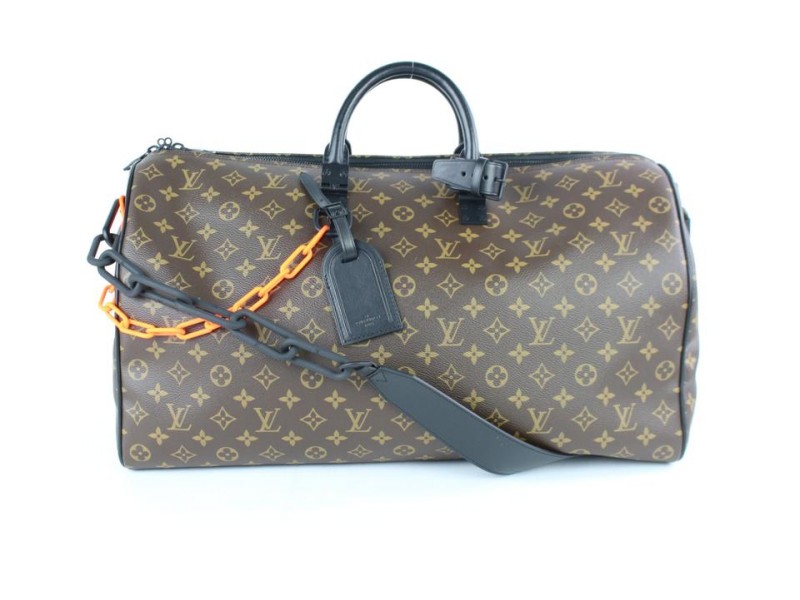 Louis Vuitton Runway Monogram Prism Keepall Bandouliere 50 with