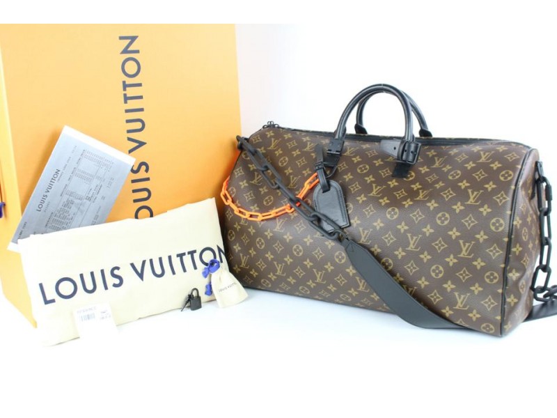Lot - Louis Vuitton French Company Monogram Keepall 50, H: 11; W: 19-1/2;  D: 9 inches