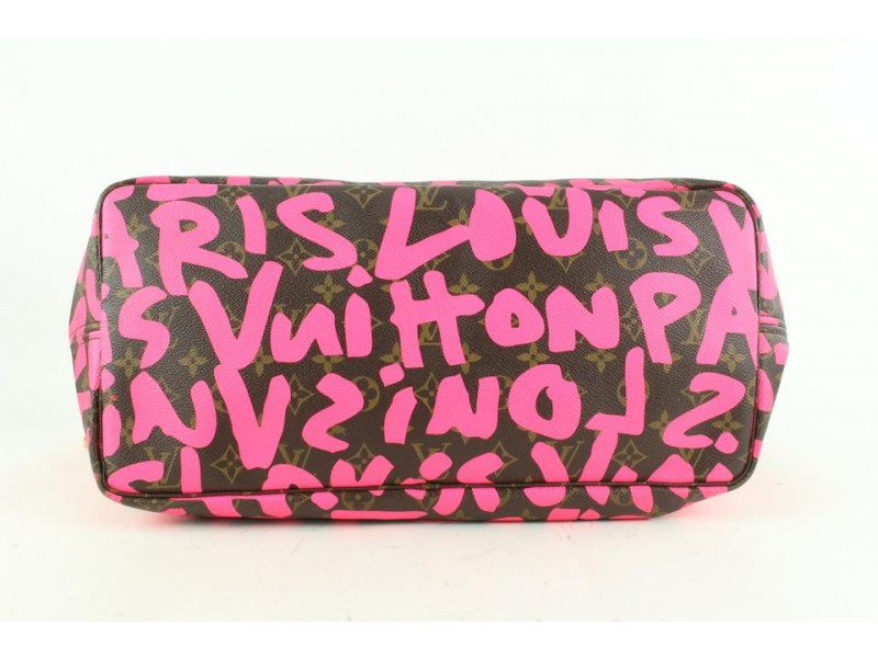 Louis Vuitton Stephen Sprouse Pink Graffiti Monogram Neverfull GM Tote Bag  49lvs625