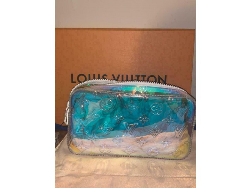 Louis Vuitton Pochette Rare Virgil Abloh Prism Volga 870977 Clear  Transparent Embossed Monogram Pvc Clutch, Louis Vuitton