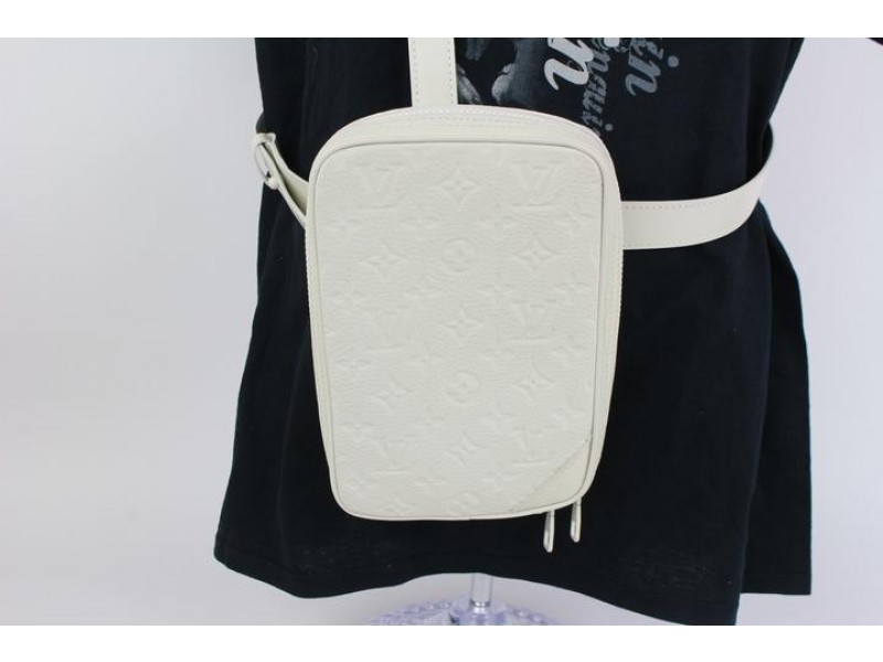 Louis Vuitton Virgil Abloh White Monogram Empreinte Leather Utility Side Bag  White Hardware, 2019 Available For Immediate Sale At Sotheby's