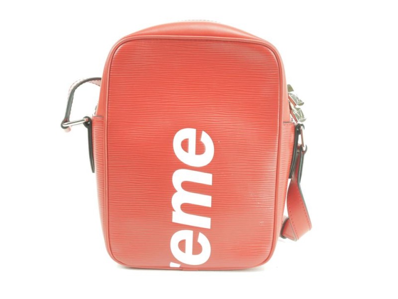 Louis Vuitton Danube x Supreme Shoulder Bag in Red and White EPI