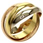 CARTIER Tri-Color Gold Trinity Ring US 4 QJLXG-1403
