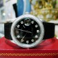 Mens Vintage ROLEX Oyster Perpetual Date 34mm Black Dial DIAMOND Bezel Watch