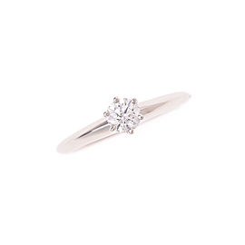 Tiffany & Co. 950 Platinum 0.28ct Diamond Ring Size 4
