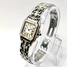 CARTIER PANTHÉRE 22mm 1 Row Gold Watch Diamond Bezel & Bracelet