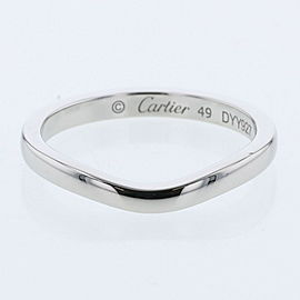 CARTIER 950 Platinum Ballerina Curve Wedding Ring LXGBKT-1108