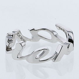 CARTIER 18k White Gold Signature Ring LXGBKT-121