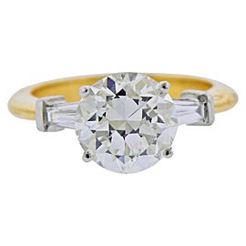 GIA 3.03 Carat I VS1 Diamond Tiffany & Co. Platinum Gold Engagement Ring