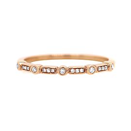 18k Rose Gold and Diamond Ring